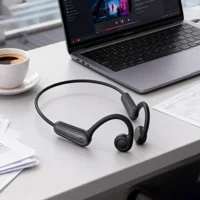Auriculares Inalámbricos Bluetooth 5.3 de Conducción Ósea, Auriculares Deportivos con Gancho para la Oreja, Resistentes al Agua, para Correr al Aire Libre, Conducir