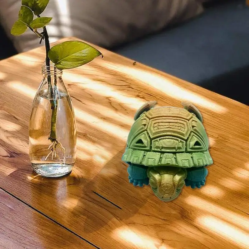 Figurines articulées de tortue de mer, jouet de mobilité articulée, bureau exécutif, imprimé en 3D