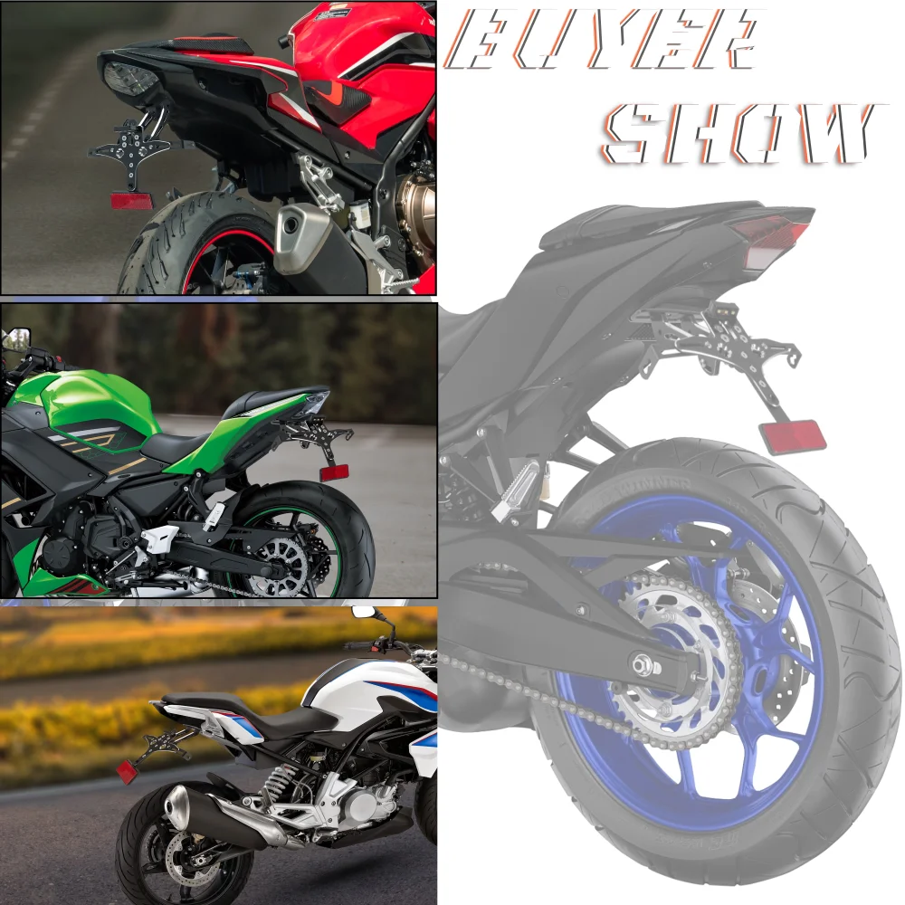 Motorcycle Universal License Plate Holder for Kawasaki Ninja Z 650 400 Z900 H2 SE Fender Eliminator Tail Number Plate Bracket