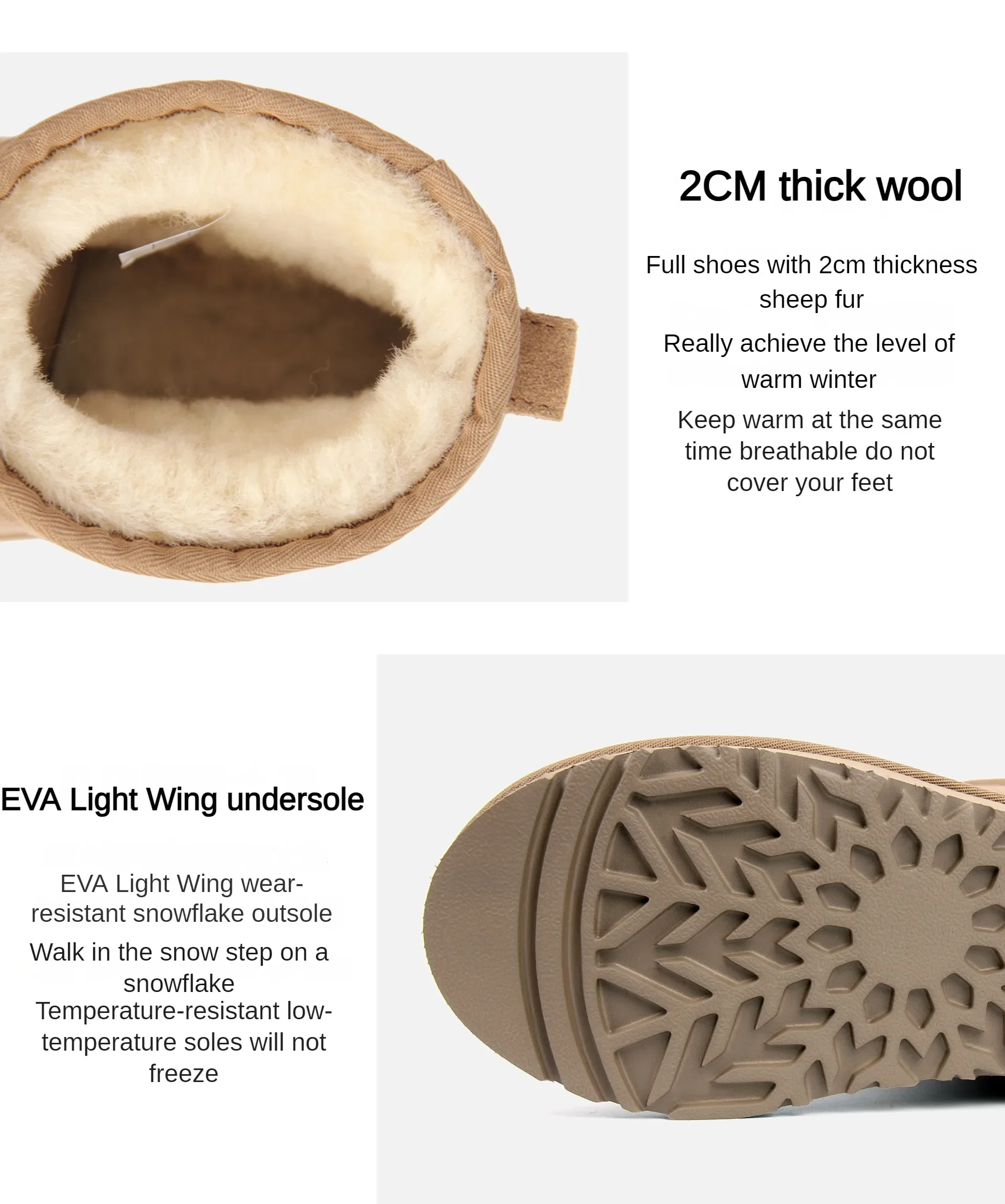 NO-LOGO!!!2025 New Classic mini Snow Boots. Combining Sheepskin and Genuine Leather, Winter Fashionable and Casual Warm Boots