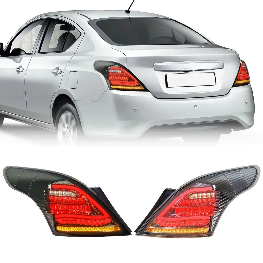 For Nissan Almera 2012-2016 Car LED Tail Lights Driving Brake Reverse Warning Lights DRL Dynamic Turn Signal Decorative Lights