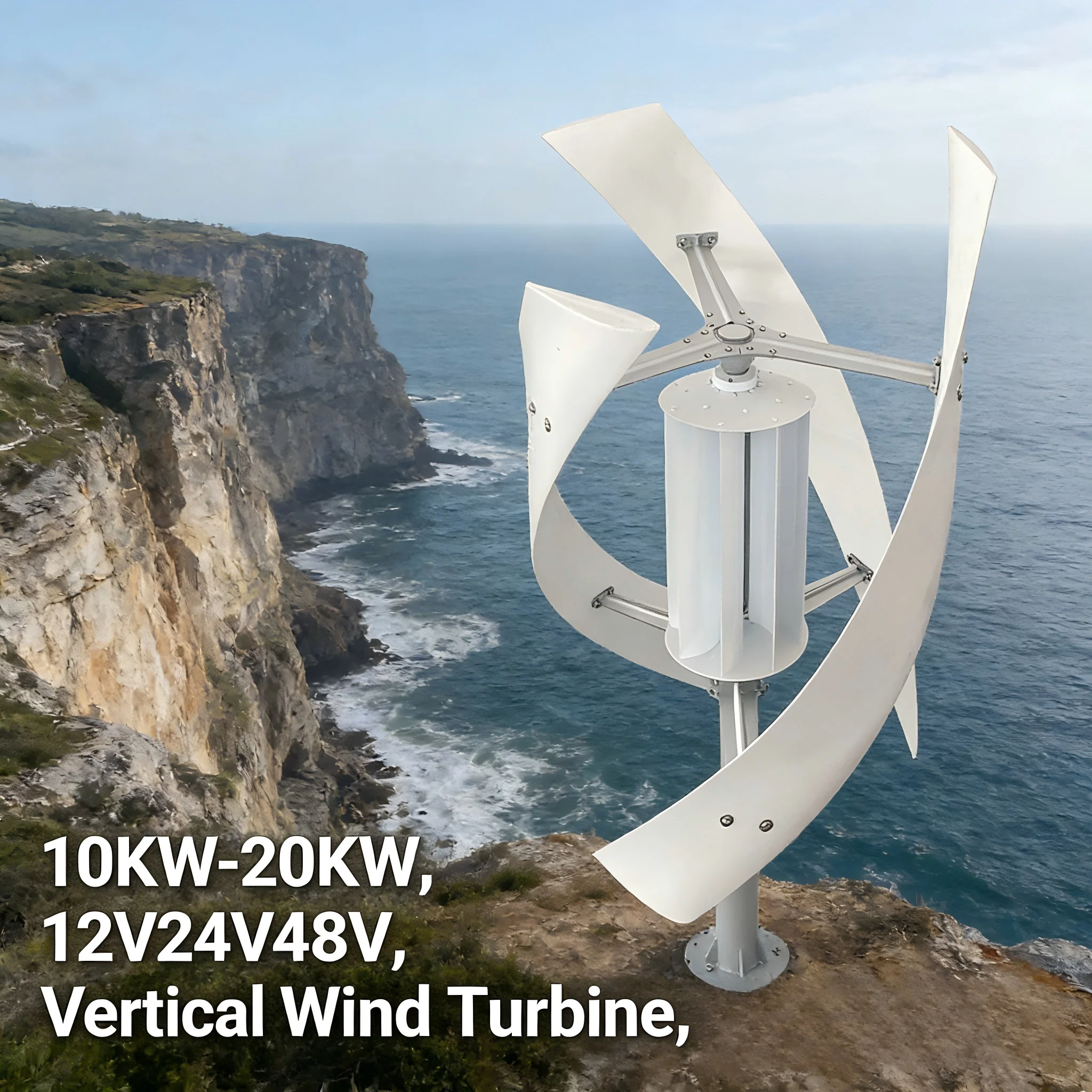 10KW Vertical Axis Wind Turbine Generator 12V 24V 48V for Farm Agricultural Use
