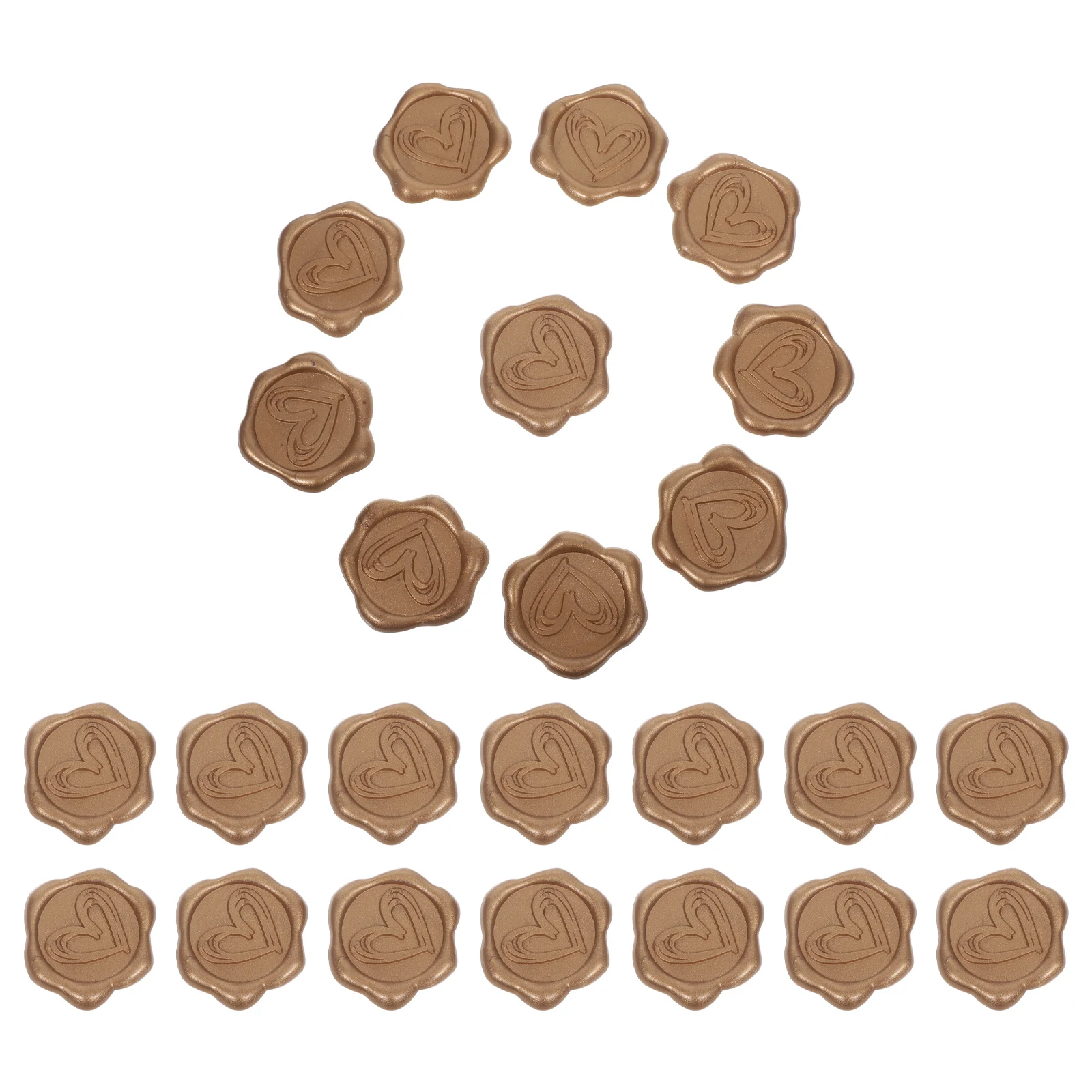 

50Pcs Heart Wax Seal Stickers Self-Adhesive Embossed Envelope Seal Labels for Weddings Valentine Day Cards Gift Wrapping