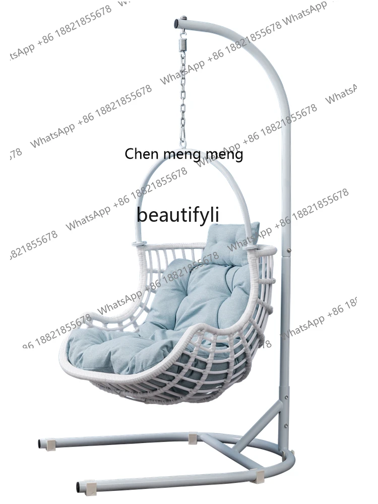X Hanging Basket Swing Outdoor Rattan Chair Home Bedroom Leisure Lazy Indoor Balcony Hammock Cradle Chair