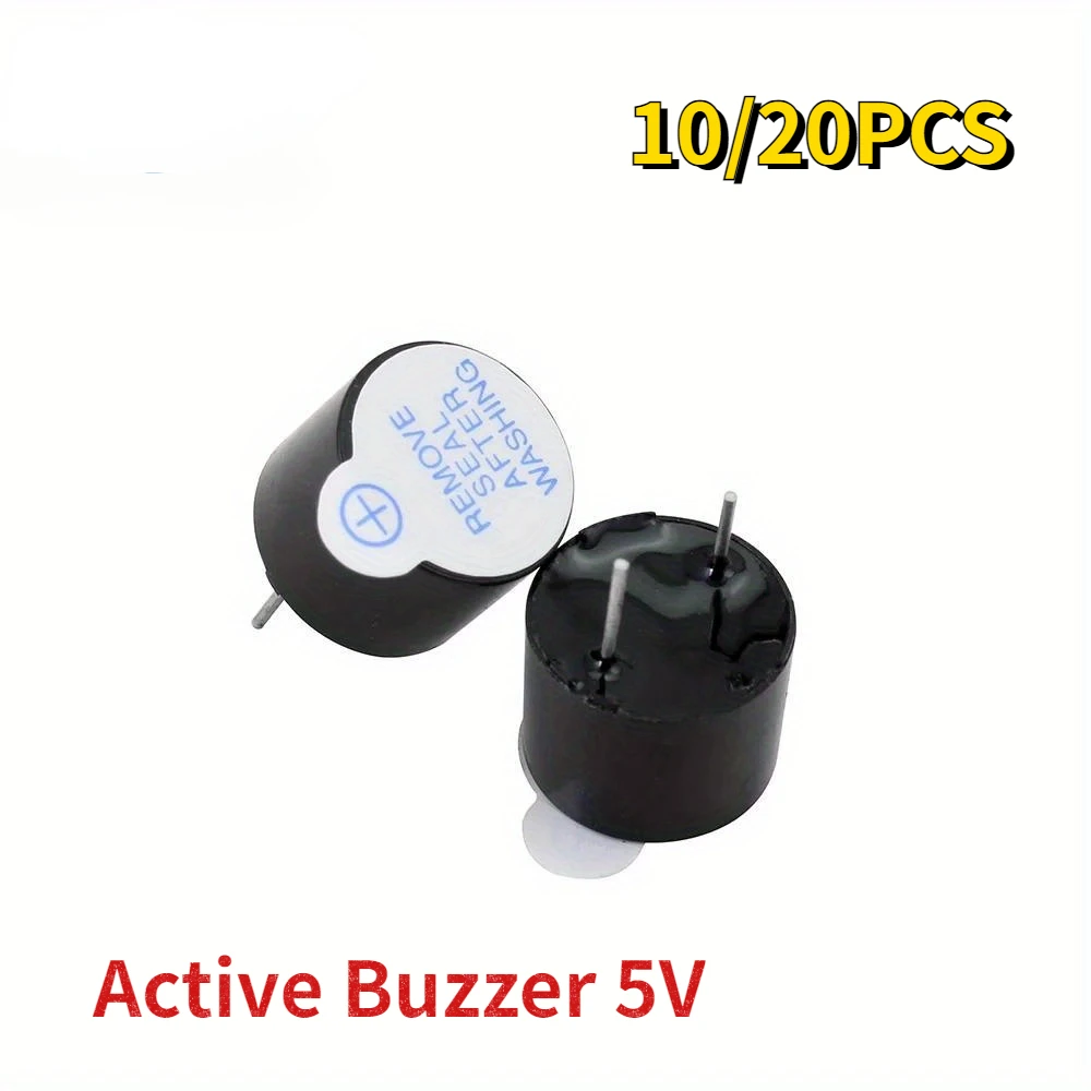 

10-20pcs Mini Active Buzzer Magnetic Long Continous Beep Tone Alarm Ringer 5V 12x9.5mm Active Piezo Buzzers Kit for Arduino