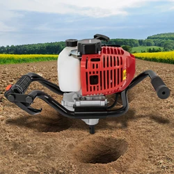 Excavadora de tierra refrigerada por aire de un solo cilindro, motor para granja, planta de jardín, 52cc