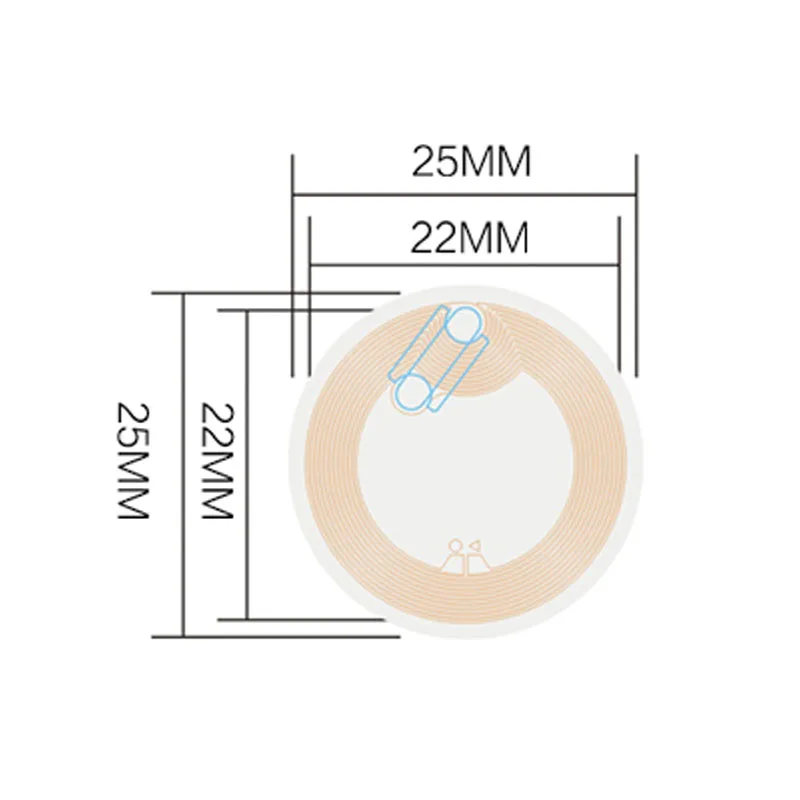 5/10PCS 25MM GEN2 CUID Android App MCT Modify Block 0 Changeable Rewritable  NFC tag 13.56MHz S50 1K Sticker Copy Clone Label