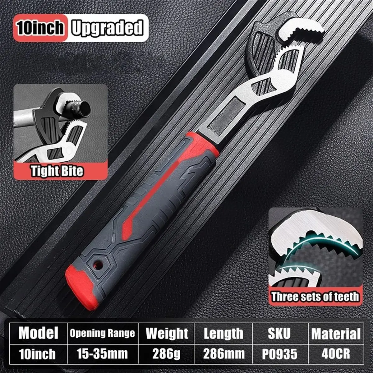 【50% OFF】Multifunctional Self-Locking Pipe Wrench , Industrial Grade Adjustable Universal Pipe Wrench, Pipe Wrench