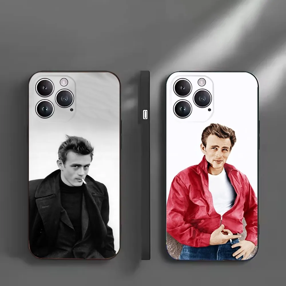 

Classic Vintage J-James D-Dean Phone Case For iPhone16,15,14,13,12 Mini 11 Pro XR,X,XS,MAX 7,8 Plus Silicone Cover Soft Black