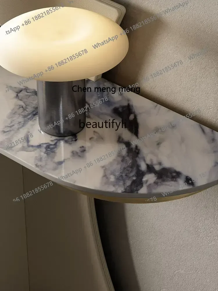 ss 8350  Stone Plate Console Tables Light Luxury Side View Table Wall Large Apartment Modern Art Console Lobby a Long Narrow Tab