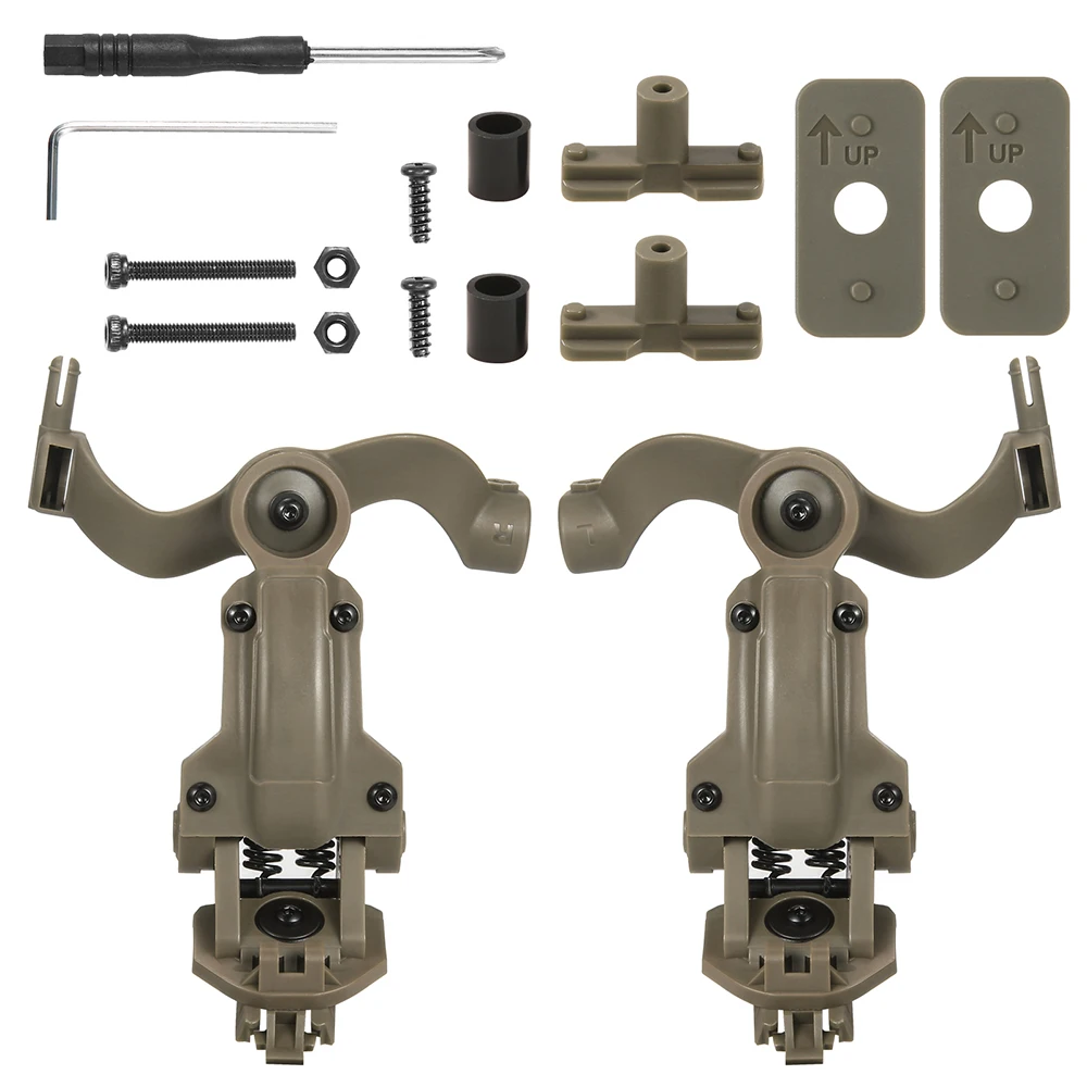 Schieten Headset Beugel Rail Mount Kit ARC Helm Rail Adapter voor OPS Core ARC en Team Wendy M-LOK Rails Hoofdtelefoonbeugels