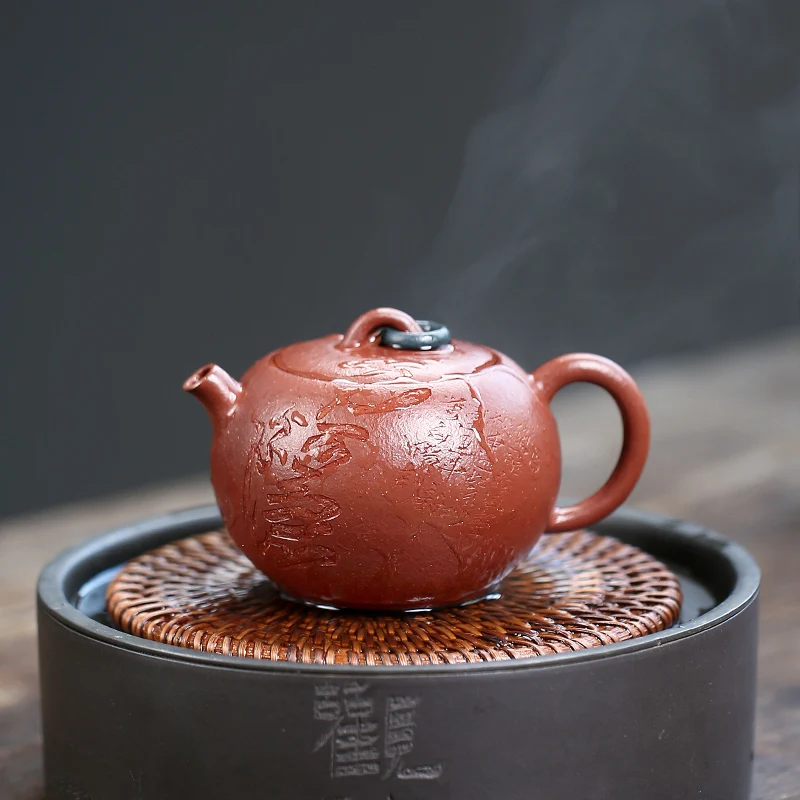 

【Tao Yuan】Yixing Purple Clay Pot Pure Handmade Tea Making Teapot Household Descending Slope Mud City Hidden Pot 130cc