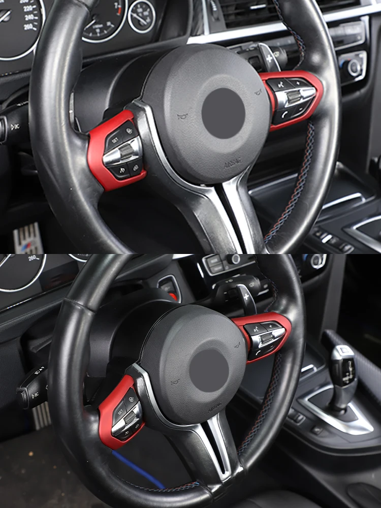 Rot Für BMW F20 F22 F21 F30 F32 F33 F36 F06 F12 F13 X5 F15 X6 F16 M-Sport ABS Lenkrad Dekoration Rahmen Trim – Detail 7