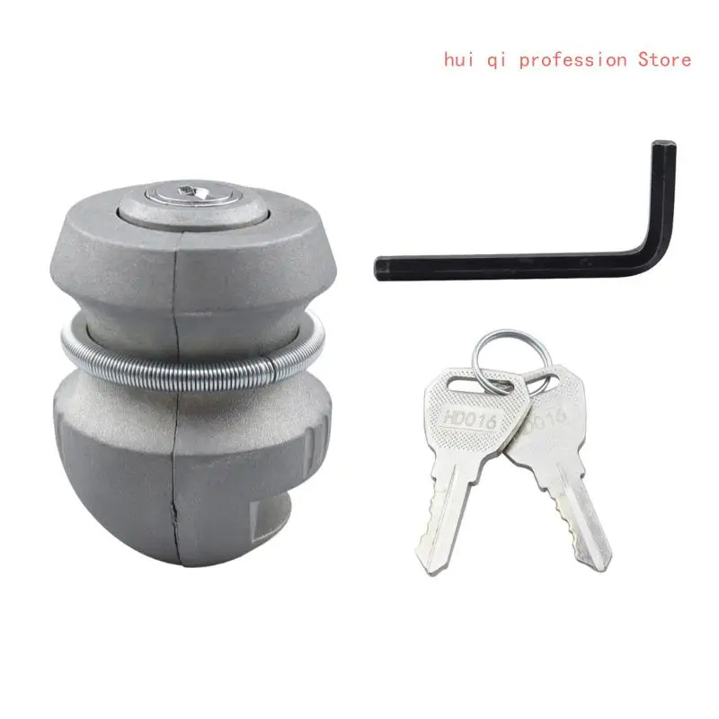 

Tow Ball Trailer Coupling Hitch Lock Insertable 50mm Caravans Anti Theft Security Hitch Lock with 2 Keys H8WE