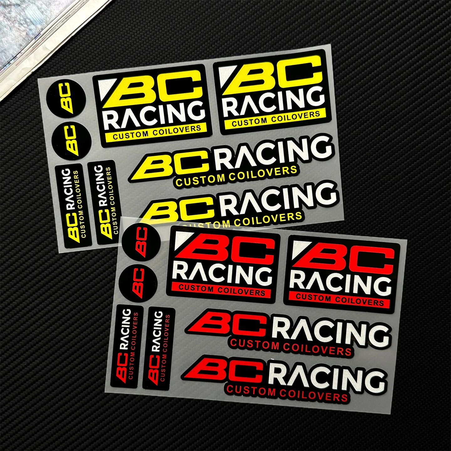 Reflective / Laser Rainbow BC RACING Motorcycle Decor Stickers Auto Car Moto Bike Scooter Modify Accessories Decals Waterproof - view 3