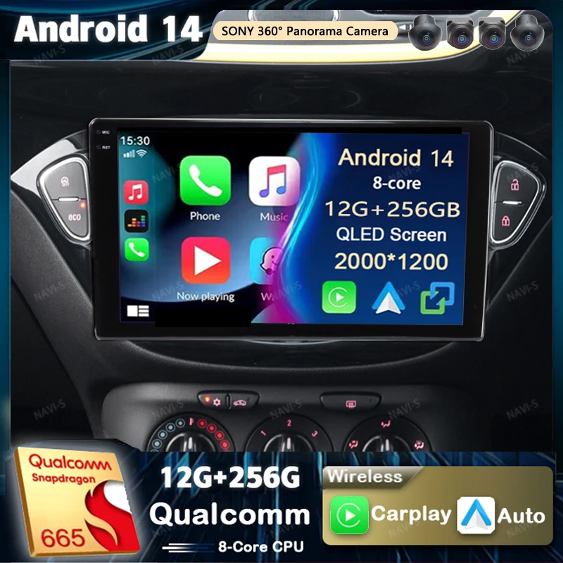 

Android 14 For Opel Corsa E 2014 - 2019 Adam 2013-2016 2K QLED Stereo Car Radio Multimedia Video Player GPS AI Voice CarPlay 4G