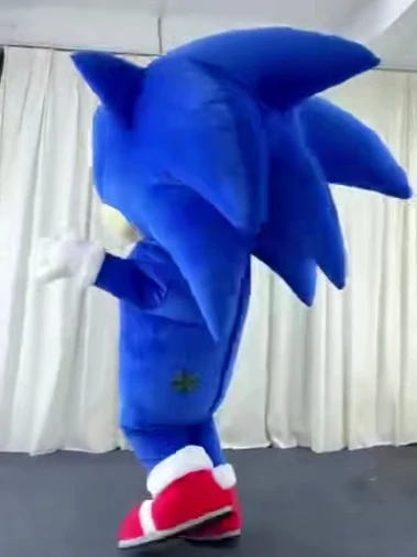 NEW Fashion Blue Sonics Inflatable Mascot Costume Street Funny Blue Hedgehog Mascot Costume Cosplay Halloween Inflatable Mascot
