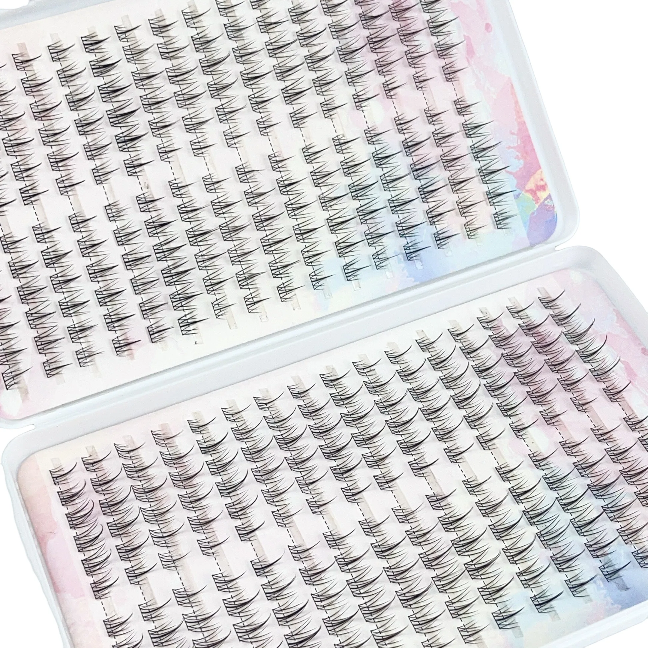 384 Pcs Easy-To-Apply Sunflower Cluster False Eyelashes Book for Women - Natural Look,  D Curl, Vibrant Eyelash Appearance