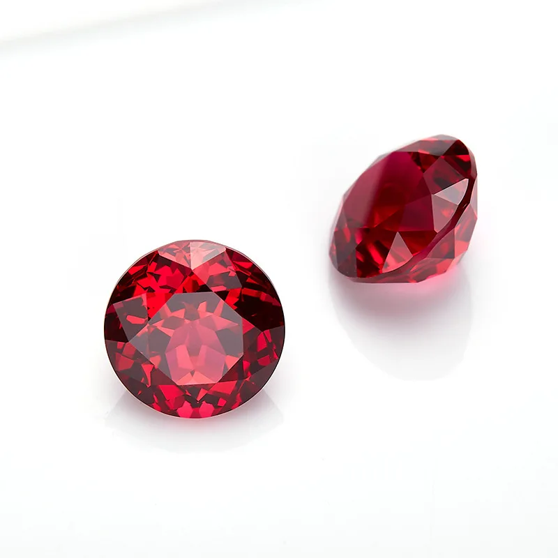 أعلى جودة الدم الأحمر روبي جولة الأوجه الأحجار الكريمة الرائعة قطع روبي جوهرة موس صلابة 9 لصنع المجوهرات وجمع #3