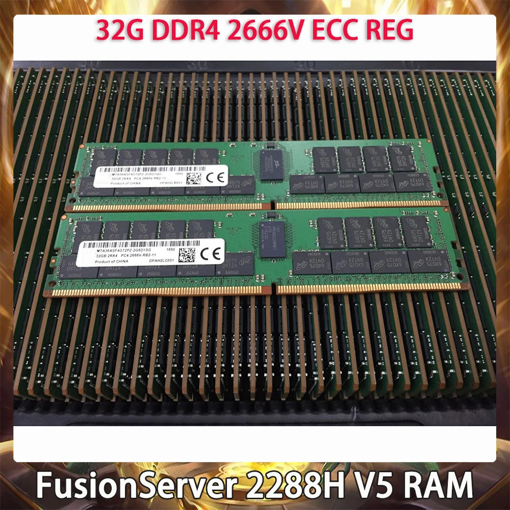 For HUAWEI FusionServer 2288H V5 Server Memory 32GB DDR4 2666MHz ECC REG 2666V 32G RAM Fast Ship High Quality Works Perfectly