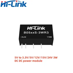 Hi-Link 5V to 3.3V 5V 12V 15V 24V 3W DC DC power module B0505S-3WR3 isolation short circuit protection