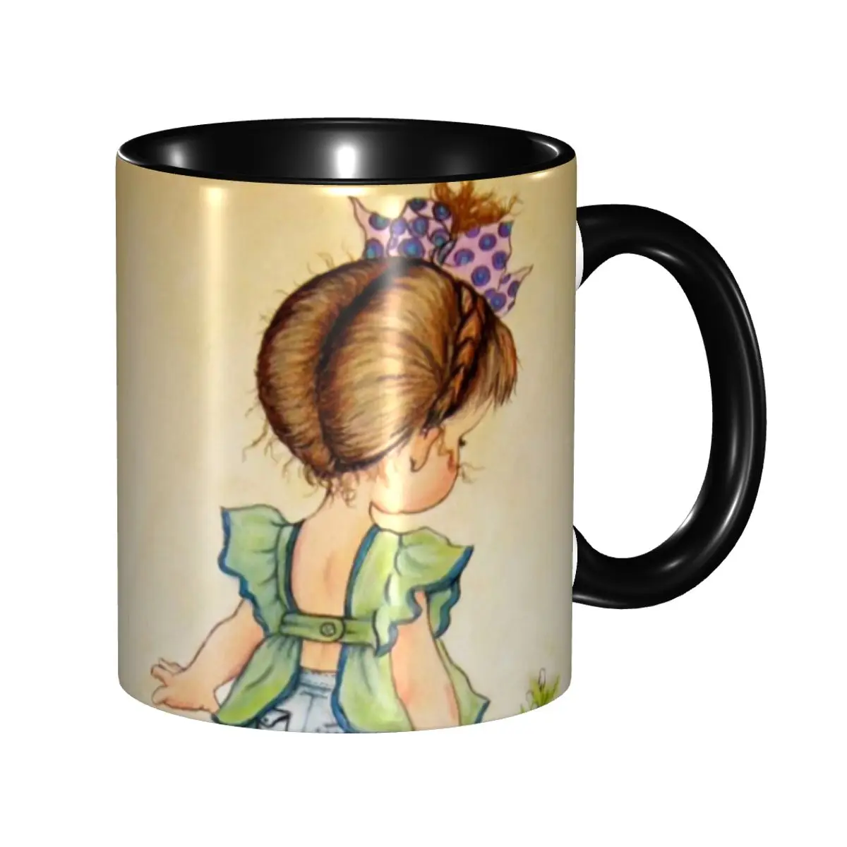 DIY Sarah Kay Girl Cartoon Animation Ceramic Mugs Personalized Coffee Cups Creative Present