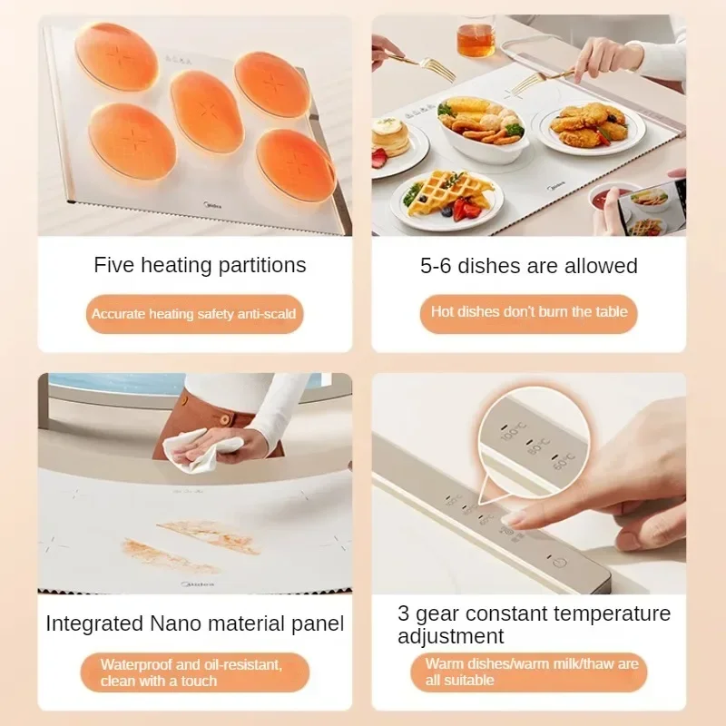 Roll Up At Will Warme Schotels Board Opvouwbare Hete Plaat Isolatieplaat Home Food Warmer Keukenapparatuur Aquecedor Calentador