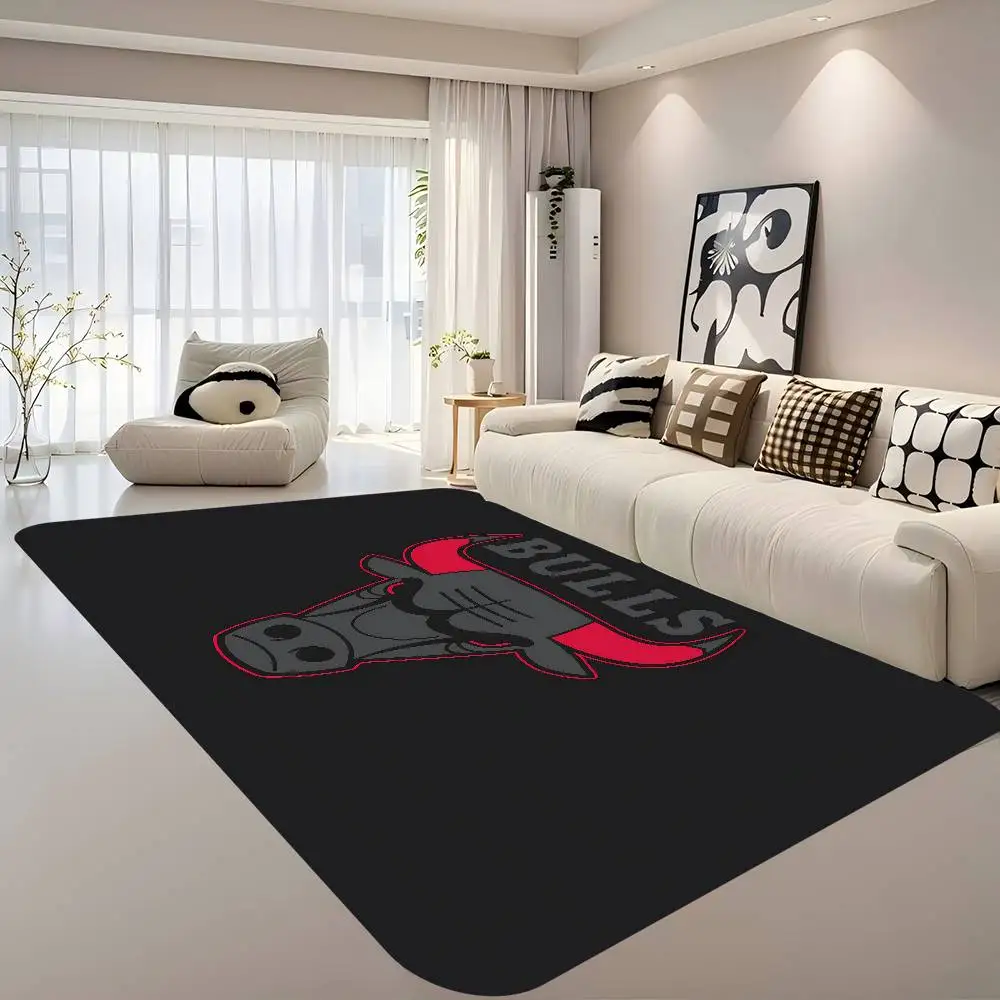 

Chicago B-Bulls LOGO Door Mat Nordic Style Home Doormat Bathroom-Toilet Mats Bedroom Bedside Mats