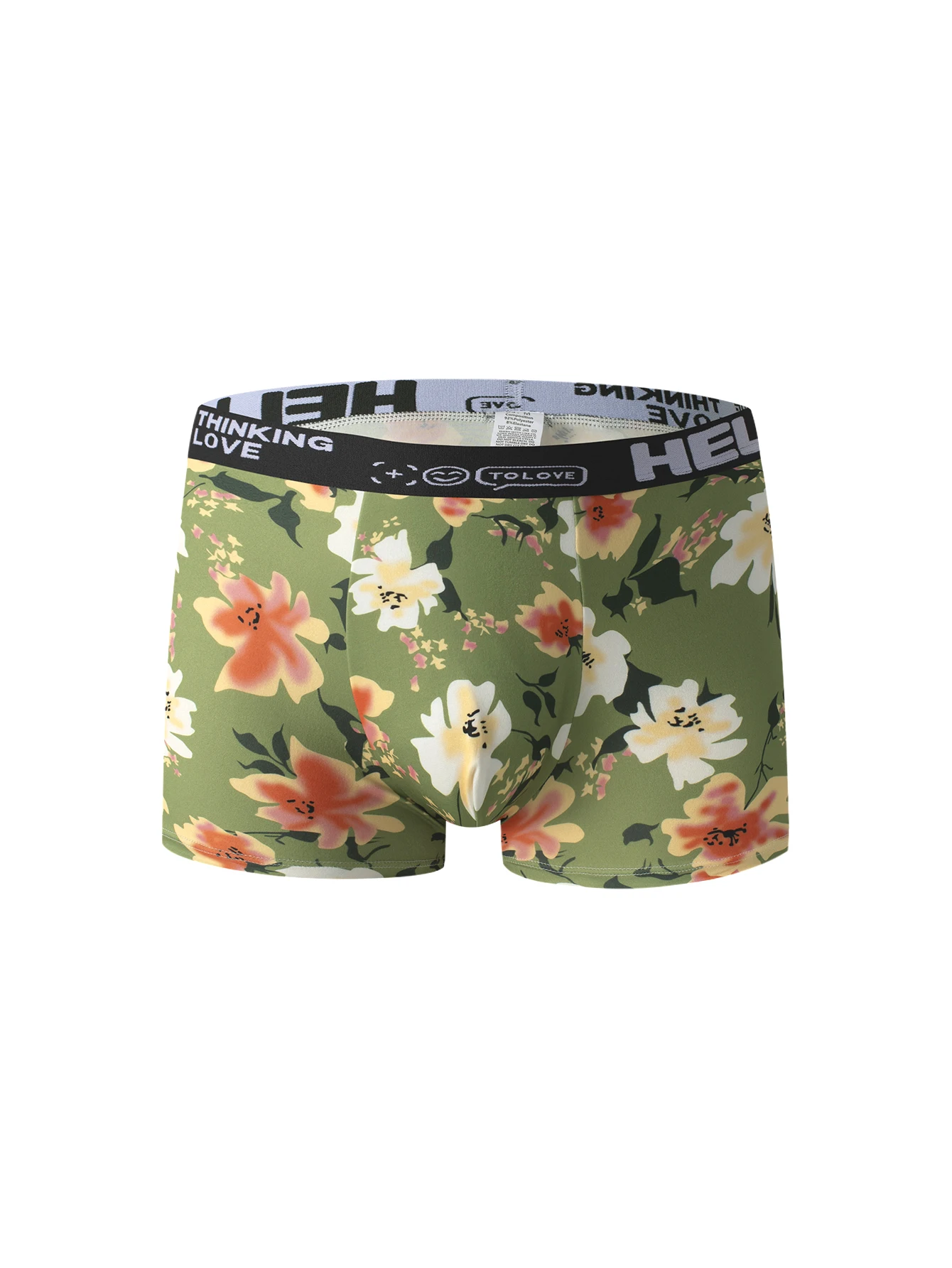 

1 пара мужских трусов с принтом, модные и удобные облегающие боксеры с индивидуальным поясом