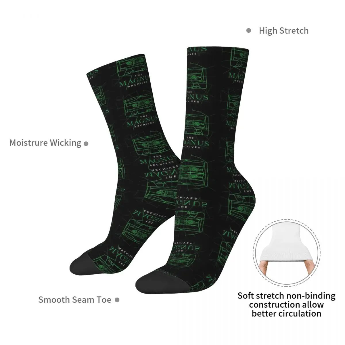 The Magnus Archives Logo Socks Harajuku High Quality Stockings All Season Long Socks Accessories for Man's Woman's Gifts