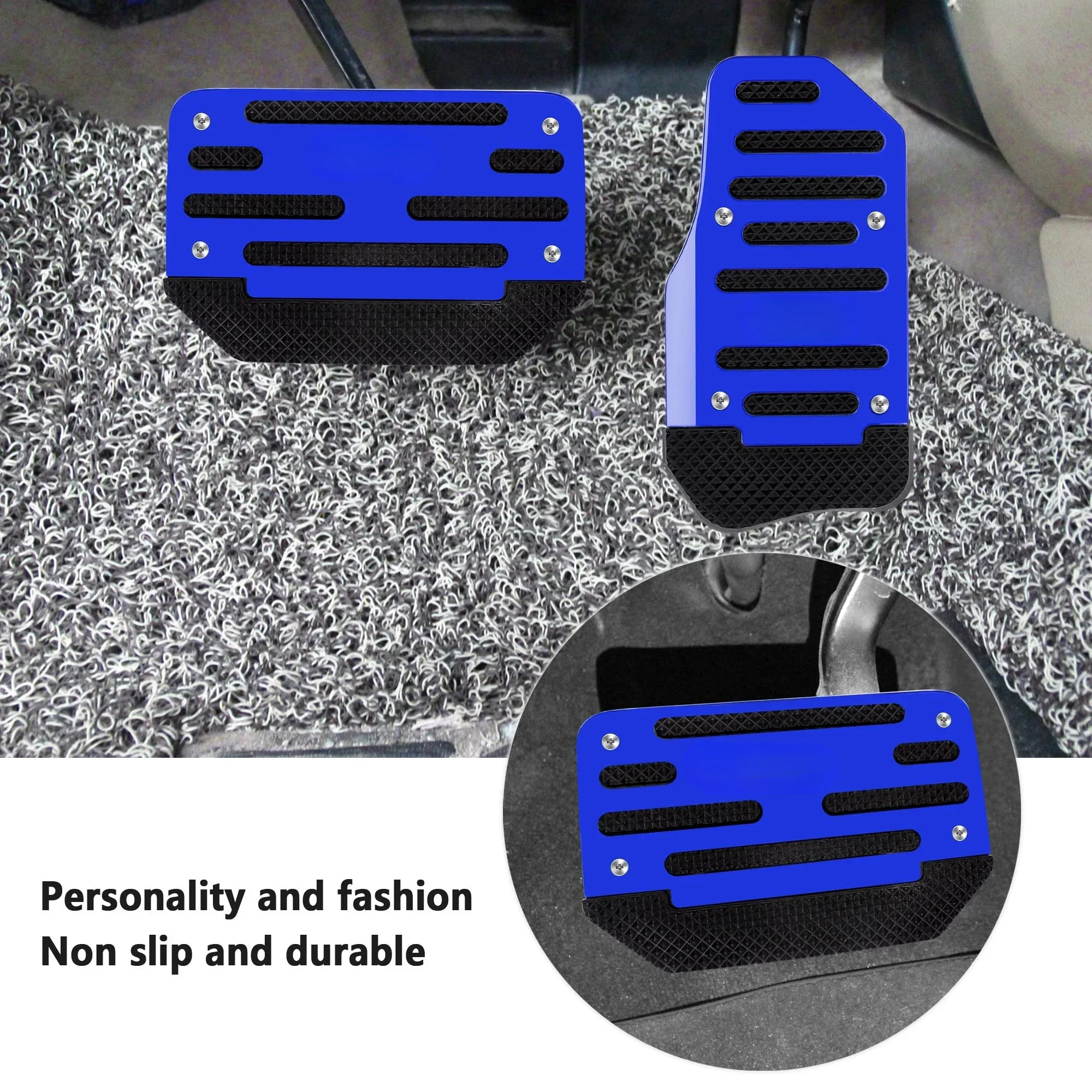 Excellent Aluminum Alloy Car Brake Pedal Red/silver/blue 3 Colors Anti-slip Corrosion Resistant Universal Car Pedal Cover