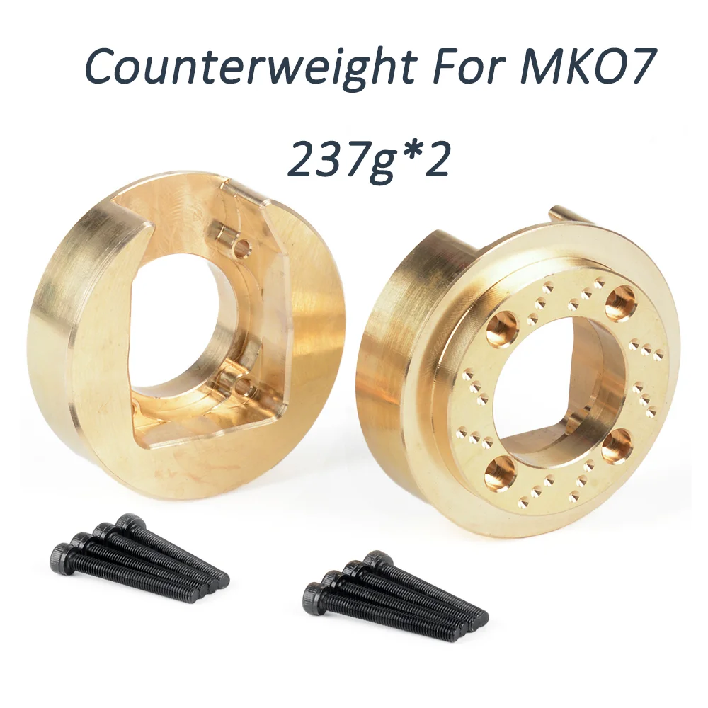 

2 шт. латунные грузики, радиоуправляемые детали, радиоуправляемый пульт дистанционного управления, альпинистский автомобиль, модификация, обновленные аксессуары для 1/7 MK07