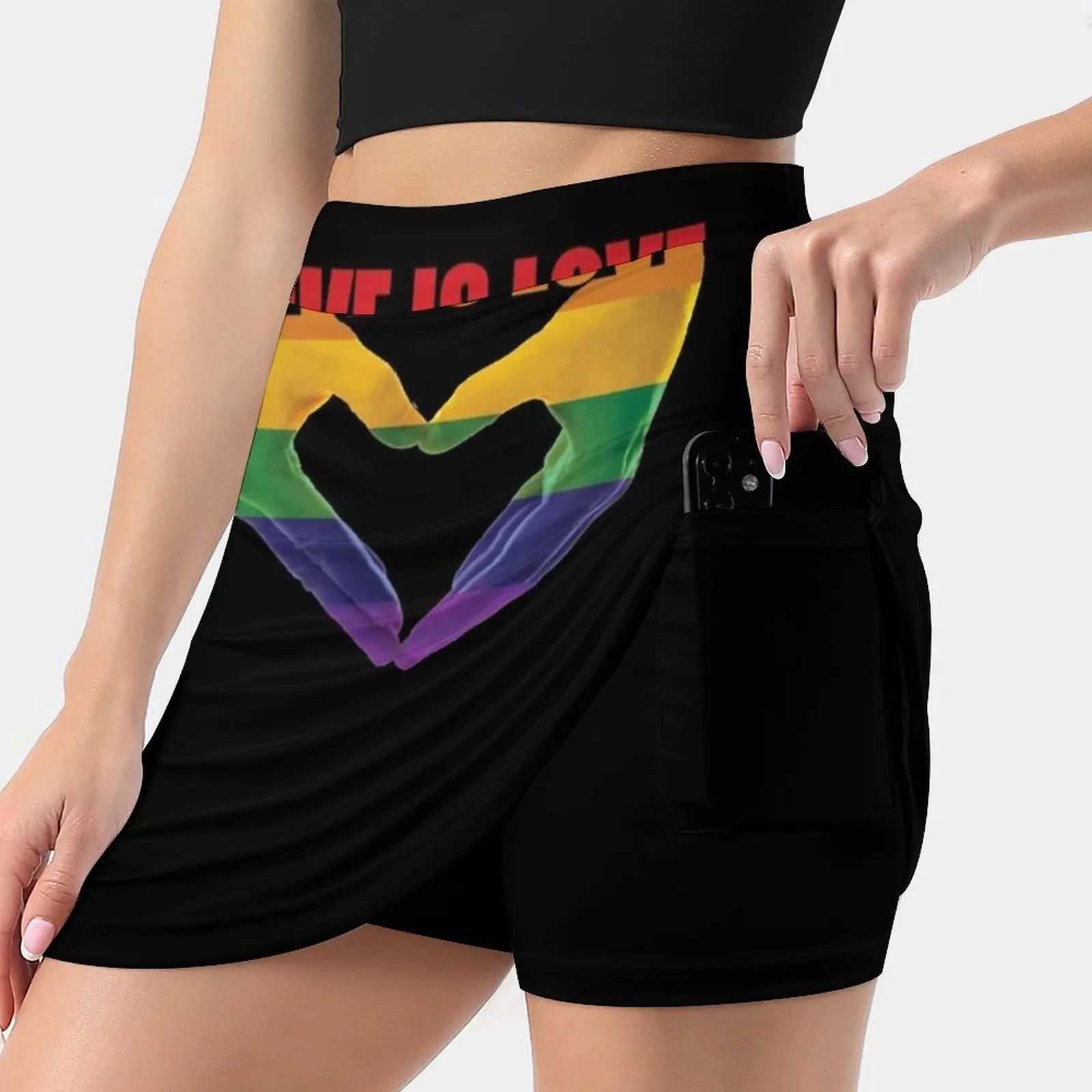 

Love Is Love Rainbow T Shirt Pride T Shirt Gift Korean Fashion Skirt Summer Skirts For Women Light Proof Trouser Skirt June Is