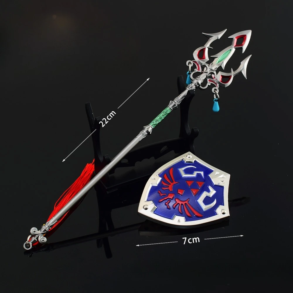 2Pcs The Hyrule Fantasy Weapon Sword Metal Tears of The Kingdom Game Peripheral Toy Samurai Sword Crafts Gift for Boy Collection