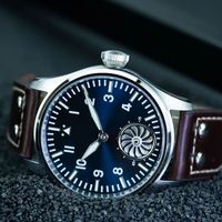 Hruodland Pilot St3620 Retro Men's Manual Mechanical Watch Luxury Sapphire Bgw-9 Night Light Turbine Waterproof 5Bar Reloj Hombr
