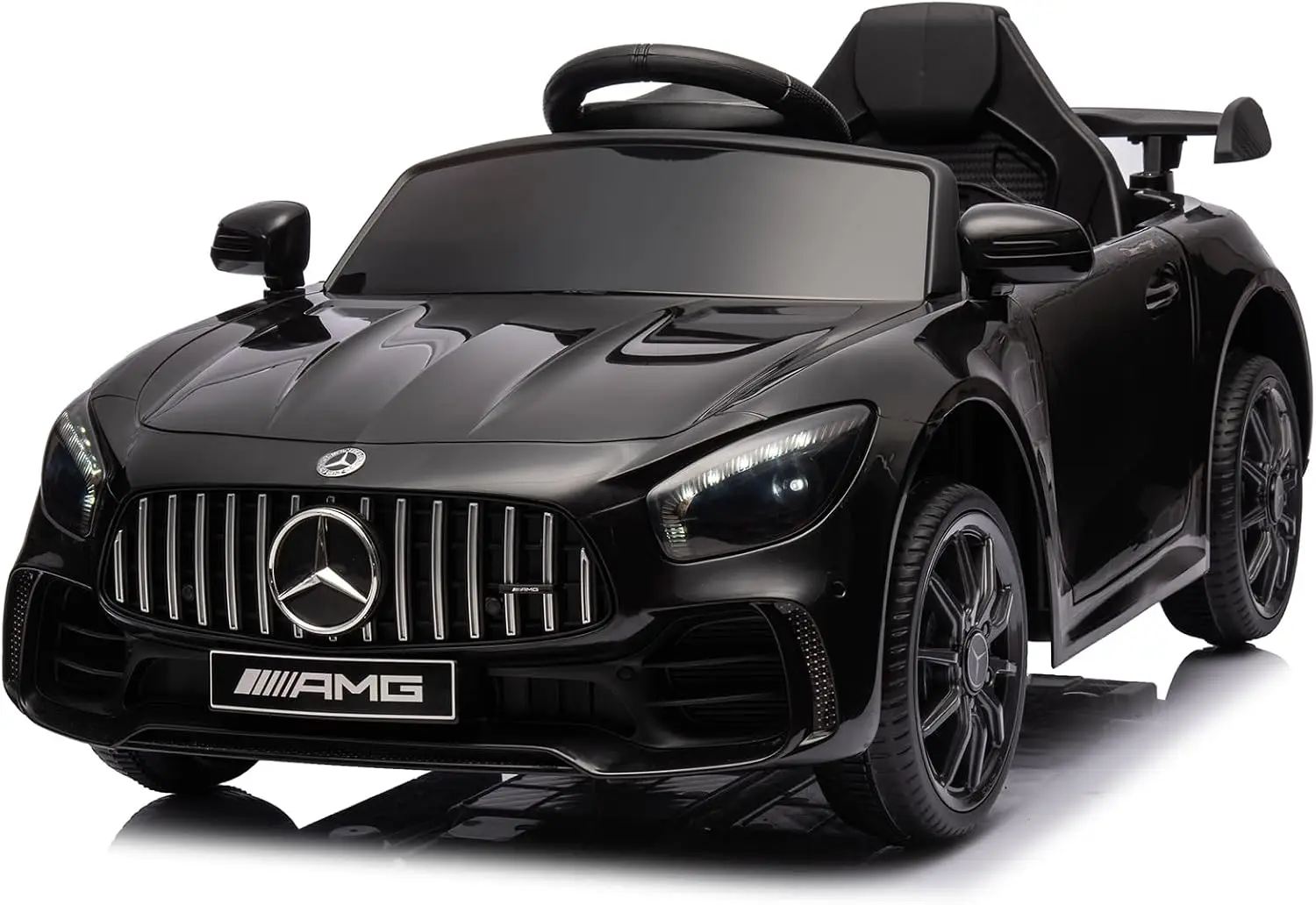 Winado 12V Ride on Car, Licensed Mercedes Benz AMG GTR Battery Powered Electric Vehicle, w/Parent Remote, Wider Seat, LED Lights