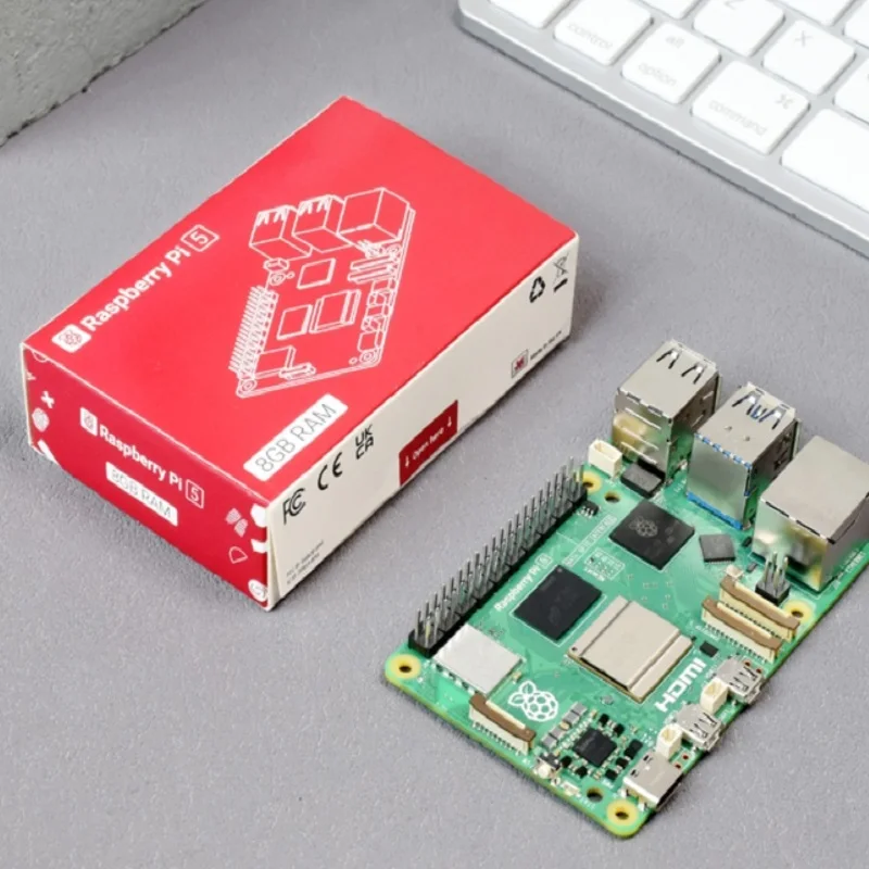 Комплект Raspberry Pi 5, опции для комплектов и оперативной памяти 16 ГБ/2 ГБ/4 ГБ, процессор BSM2712, четырехъядерный 64-битный процессор 2,4 ГГц Arm Cortex-A76