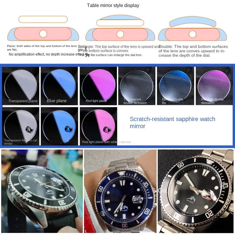 ﻿   MDV-106 сапфировое стекло для Casio Duro MDV106 Dolphin 200M дайверские часы кристалл прозрачный красный синий свет календарь оконные линзы