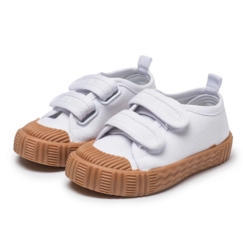 Bambini ragazzi ragazze scarpe di tela primavera autunno gomma suola morbida confortevole moda traspirante bambino bambino scarpe Casual biscotto