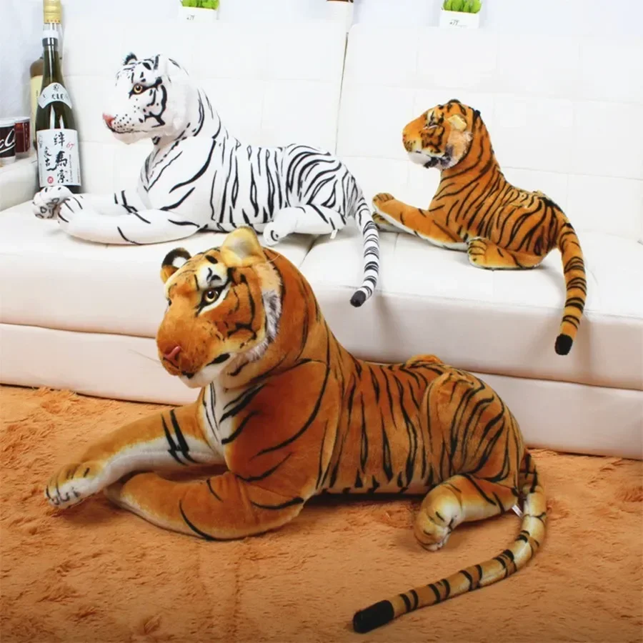 

[Funny] 230cm Super big king of forest simulation large tiger Stuffed Plush toy doll model sofa car Animal Cushion Hold pillow