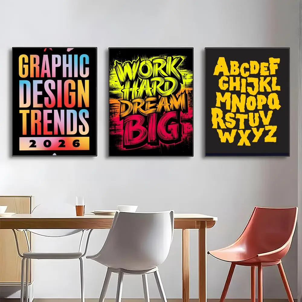 Artwork Typography Art Poster High-definition posters, wall art for living room and home decor.