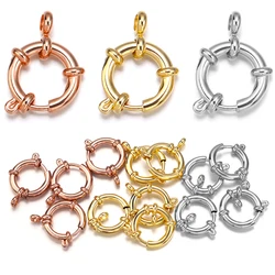 2pcs 316 Stainless Steel Round Spring Clasps Hooks for Bracelet Clavicle Necklace Clasp Connectors DIY Jewelry Making Supplies