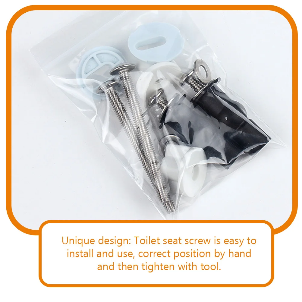

1Set Durable Toilet Seat Bolts Replacement Kit Toilet Seat Screws Stable Installation Suitable for Bathroom Hotel Restaurant Use