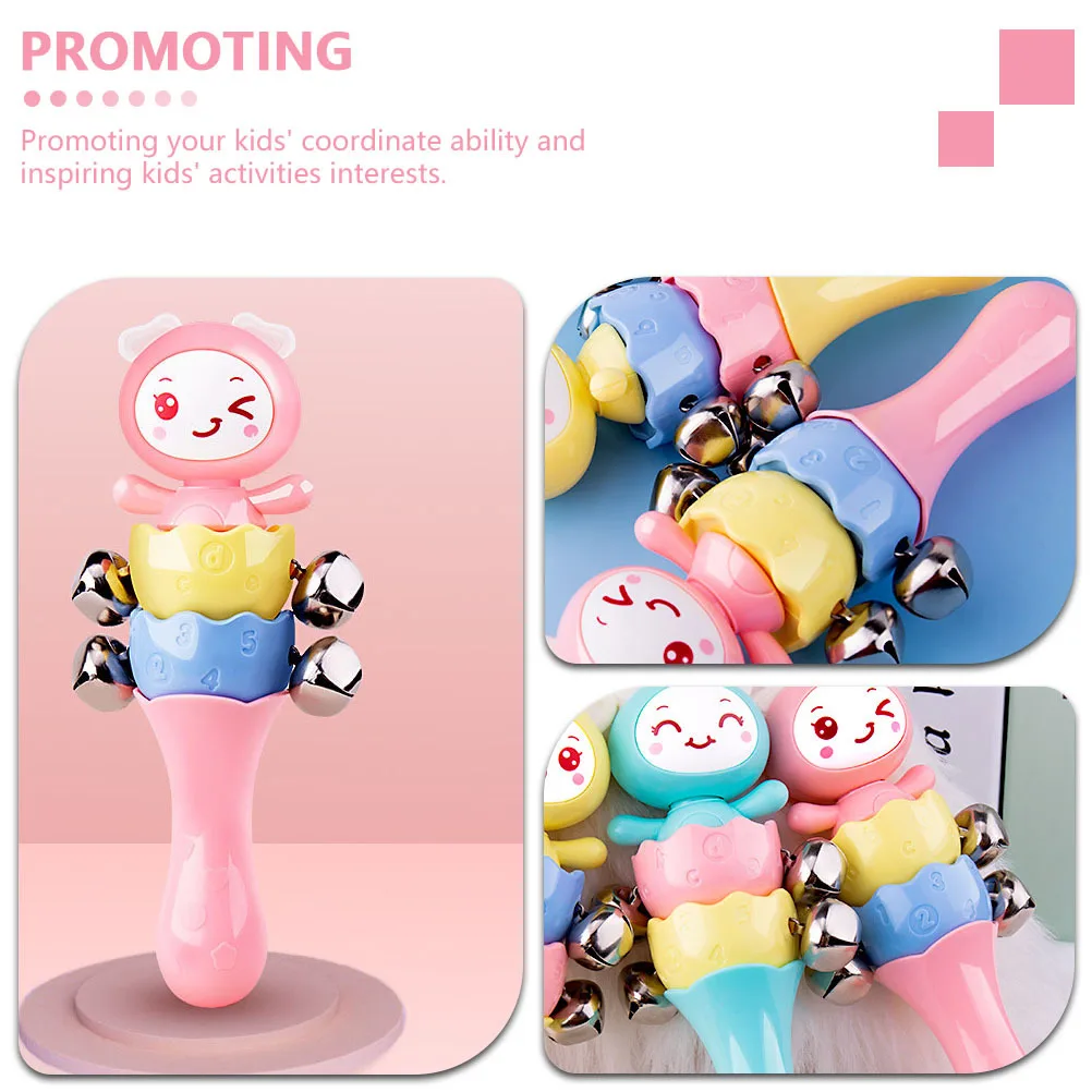 خشخيشة يدوية للطفل بجودة ممتازة، قوية وآمنة وعملية وتعزز التنسيق وتلهم الاهتمام أداة تفاعل الصوت الحلوة #2