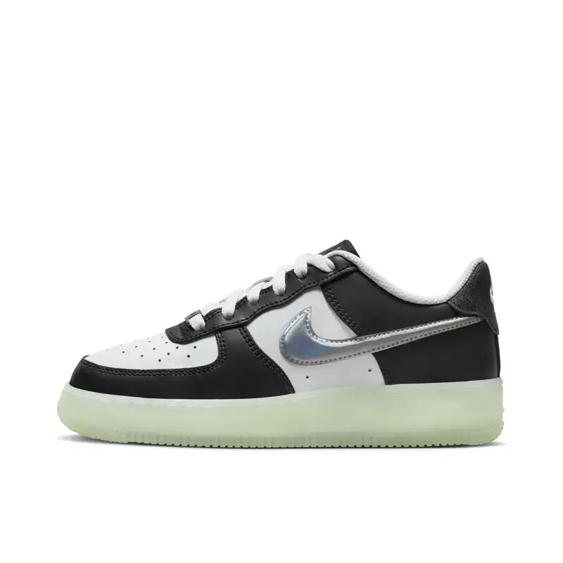 Nike Air Force 1 Men's and Women's Board Shoes Leather Casual Comfort Anti Slip Shock Absorbent Low Cut Green and Yellow