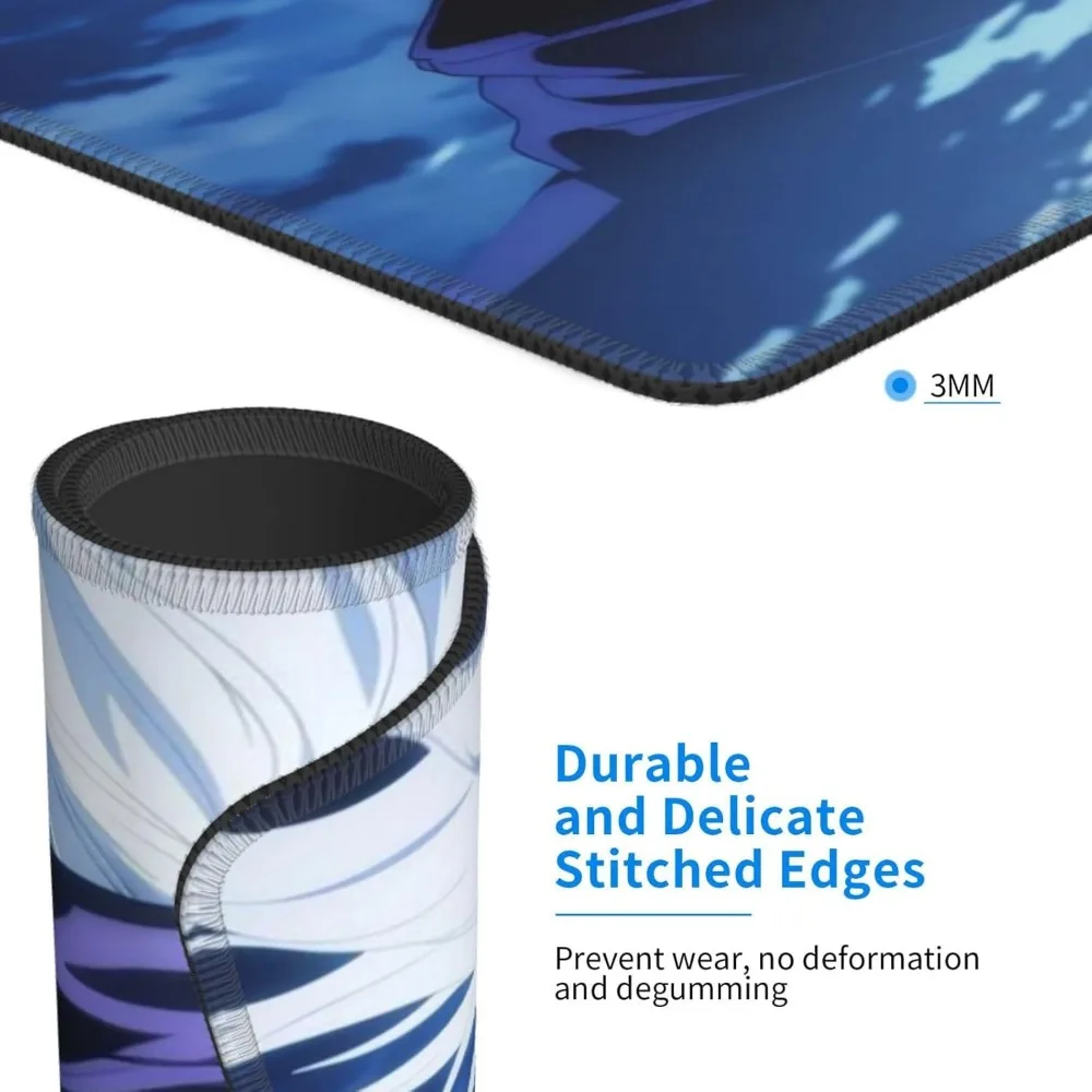 Grande mouse pad de borracha antiderrapante para jogos para laptop e computador, 7 x 8,6 polegadas