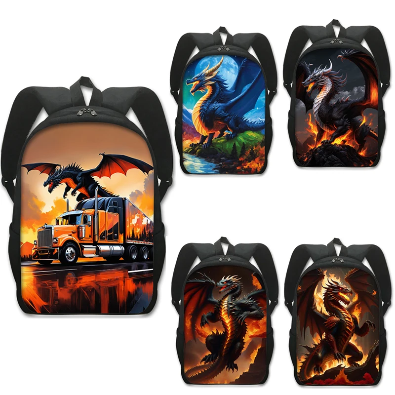 

Cool Magic Dragon Truck Fire Backpack Women Men Travel Bags Casual Rucksack Teenager Daypack Student School Bags Laptop Book Bag