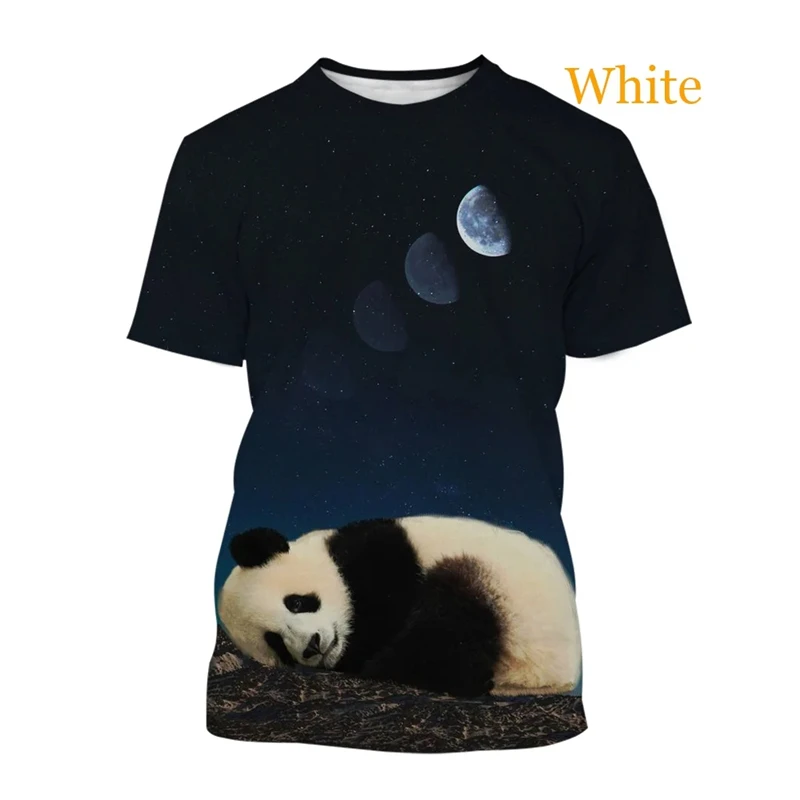 Cute Panda Graphic Kids T Shirts Men 3D Printed Tee Shirt Casual Y2k Tops Kawaii Womens Clothing Harajuku Fashion O Neck T-shirt