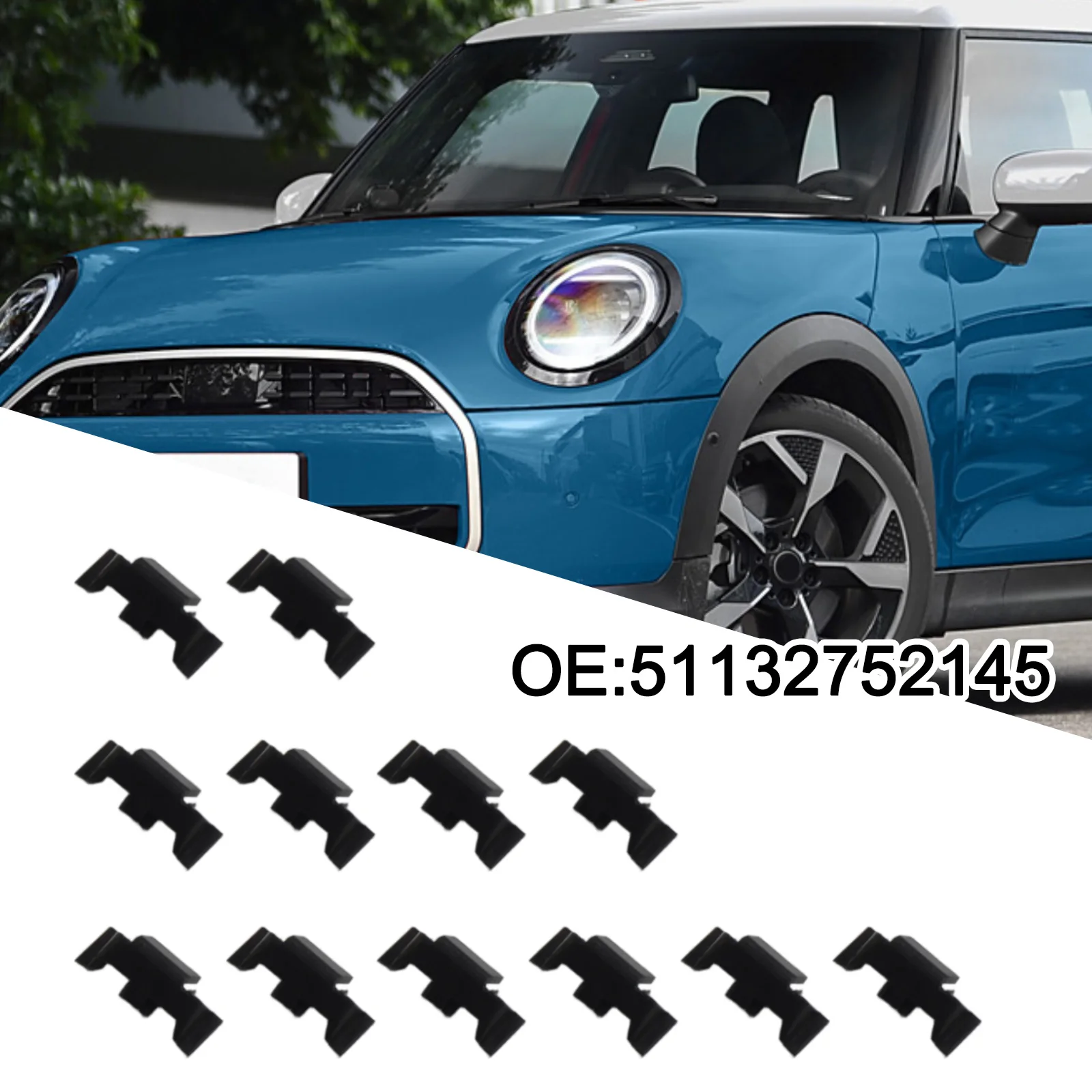 Twelve Count Pack Of Replacement Clips For The For Mini For Cooper Family To A Secure And Reliable Fit With Each Use