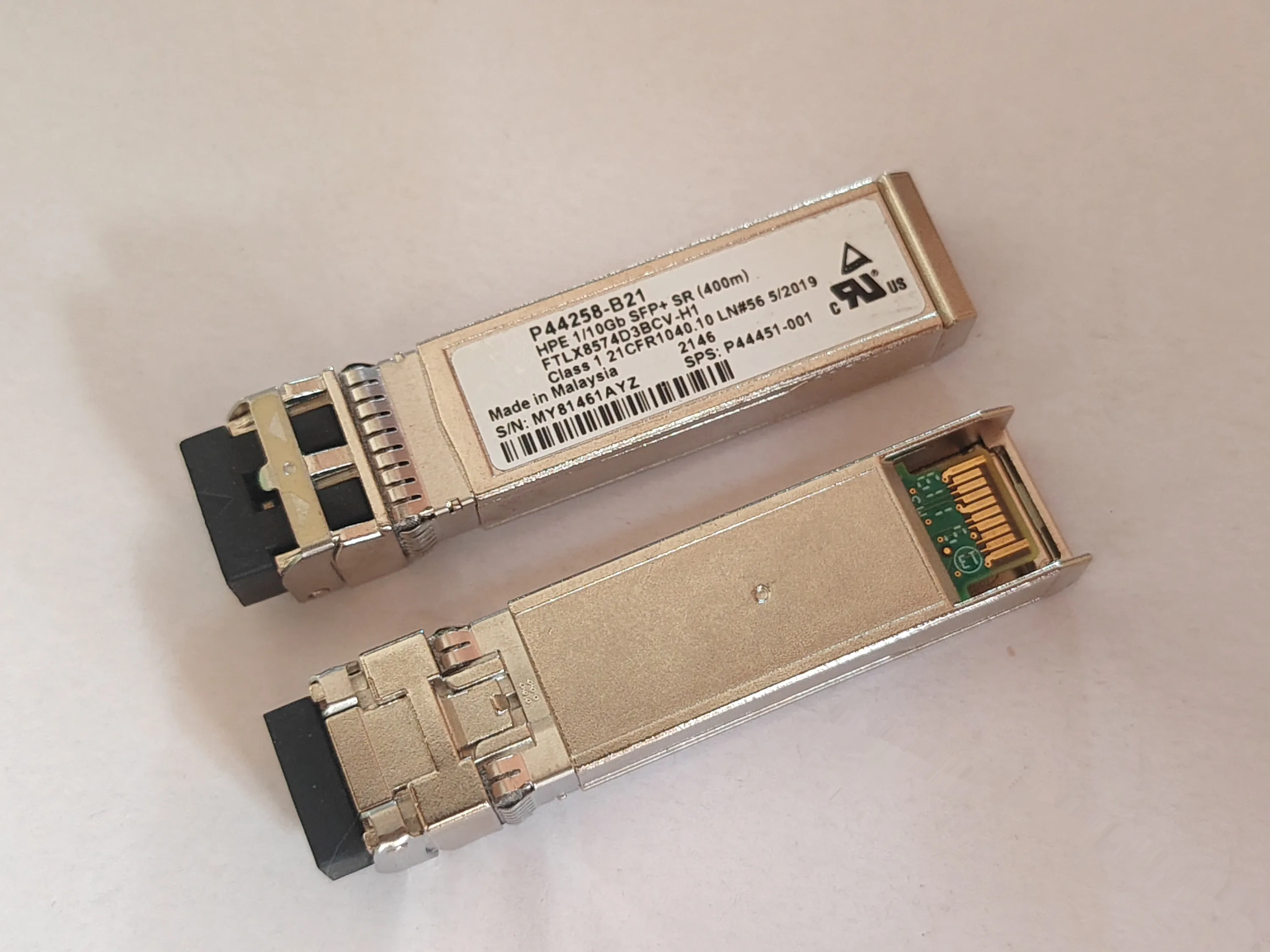 

Original New P44451-001 P44258-B21 FTLX8574D3BCV-H1 SFP 10G 850nm Transceiver 10GB SFP+ SR 400M Multimode